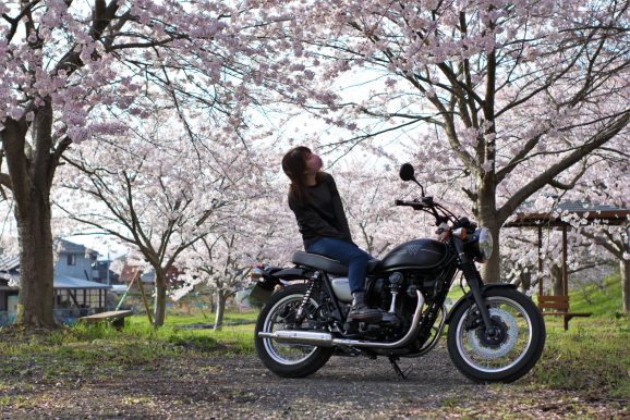 Mi-RIDER 桜とバイク