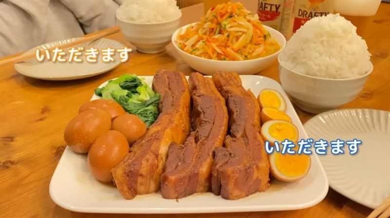 【てりやきチャンネル】最高の飯テロ！まるごと豚の角煮の調理法は？