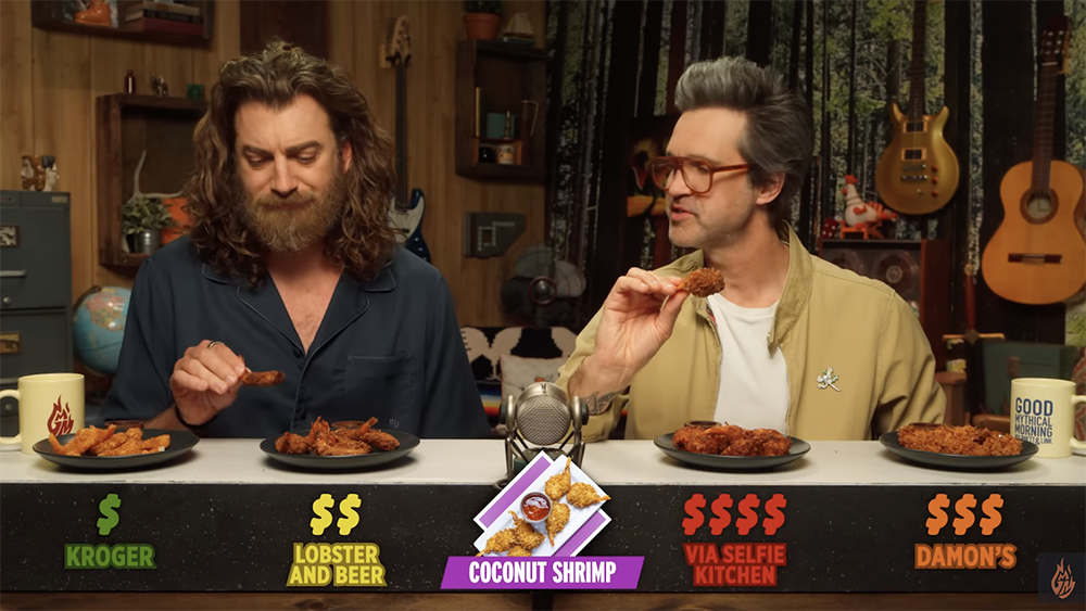 『Good Mythical Morning』海外版格付けランキング？！レットとリンクがシュリンプの食べ比べ対決！