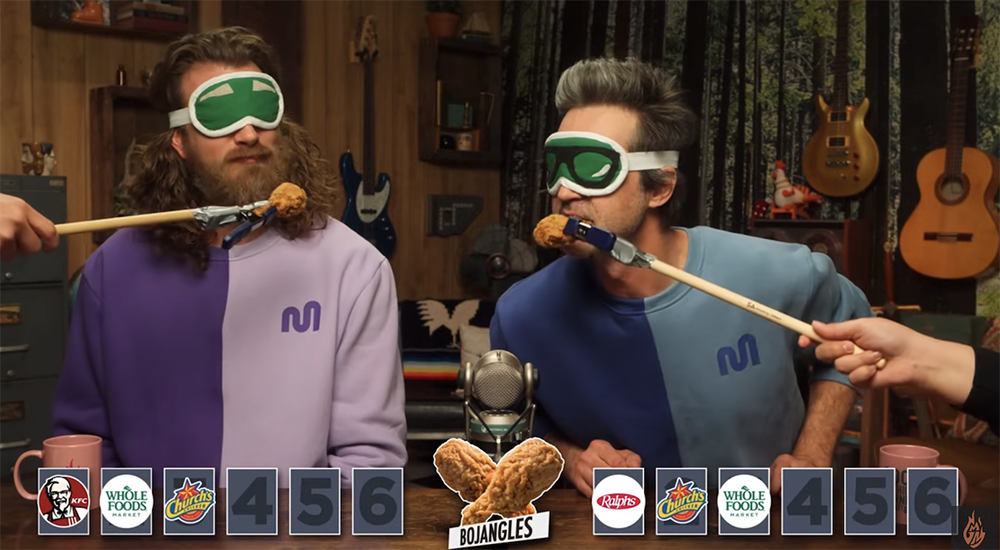 『Good Mythical Morning』レットとリンクが利きフライドチキン対決！